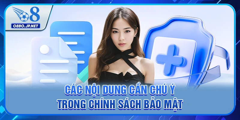 Các nội dung cần chú ý trong chính sách bảo mật
